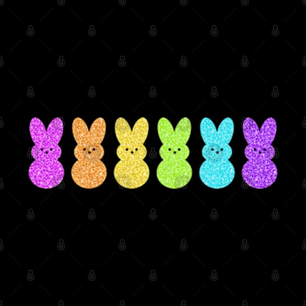 Easter Bunny Peeps Glitter Pattern by JanaeLarson