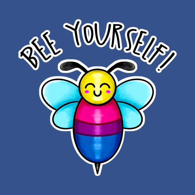 Kawaii LGBT Bee Yourself Bisexual Flag by bolincradleyart