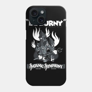 Lil Burny - Satanic Symphony - Vintage Cartoon Burning Church Phone Case