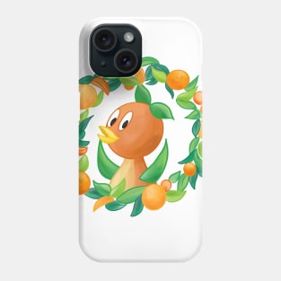 Little Orange Bird Wreath Phone Case