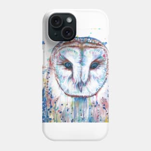 OWL watercolor portrair Phone Case