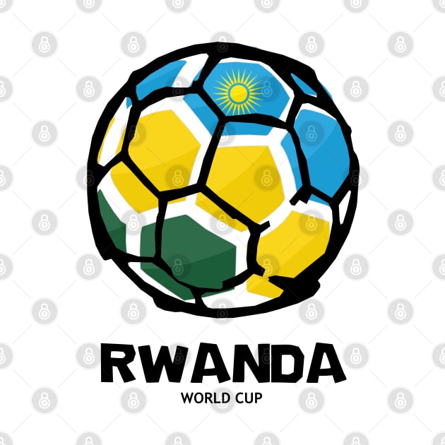 Rwanda Football Country Flag by KewaleeTee