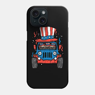 Pugs Monster Truck Us Flag 4Th Of July Fourth Toddler Boys Phone Case