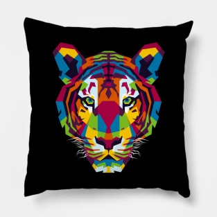 The Colorful Tiger Head Pillow