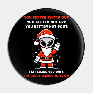 Funny Alien Gifts Men Women Kids UFO Ugly Christmas Alien Pin