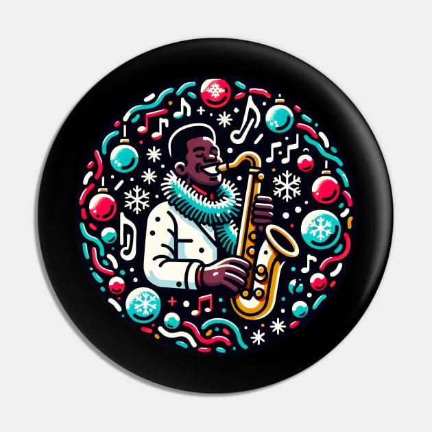 Musician in Christmas Pin by Moniato