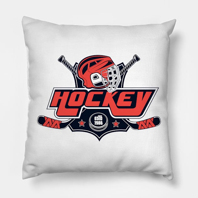 Hockey Logo Pillow by saigon199x