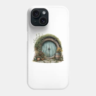 Halfling Round Door in Watercolor - Fantasy Phone Case