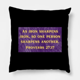 Bible Verse Proverbs 27:17 Pillow