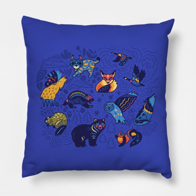 Forest Animals Pillow by PenguinHouse