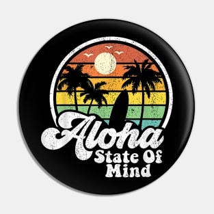 Hawaii Aloha State Hawaiian Beach Surfing Pin