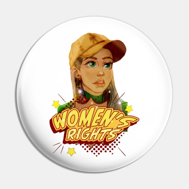 Womens Rights Pin by AuraArtDesigner