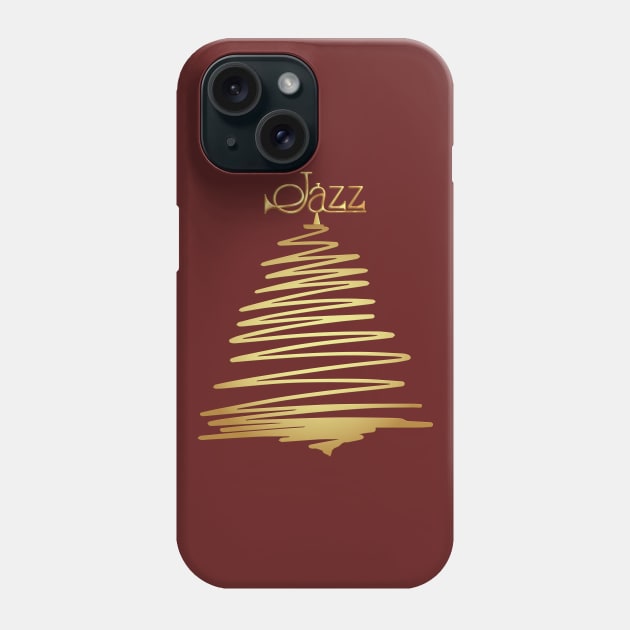 Jazz Christmas Tree Phone Case by Blended Designs