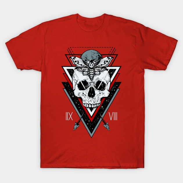 Discover Skull Moth Grin - Skull - T-Shirt