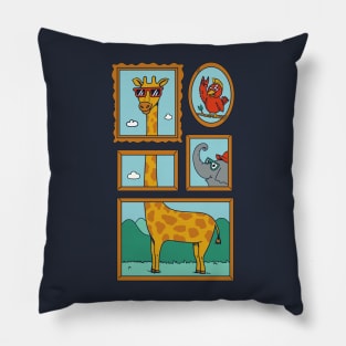 Giraffe portrait Pillow