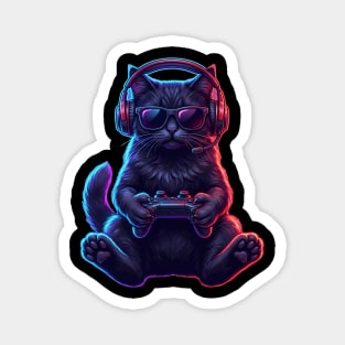 Gamer Cat, For Cat Lovers Magnet
