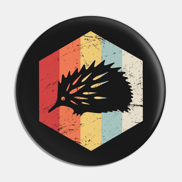 Retro 70s Echidna Pin by MeatMan