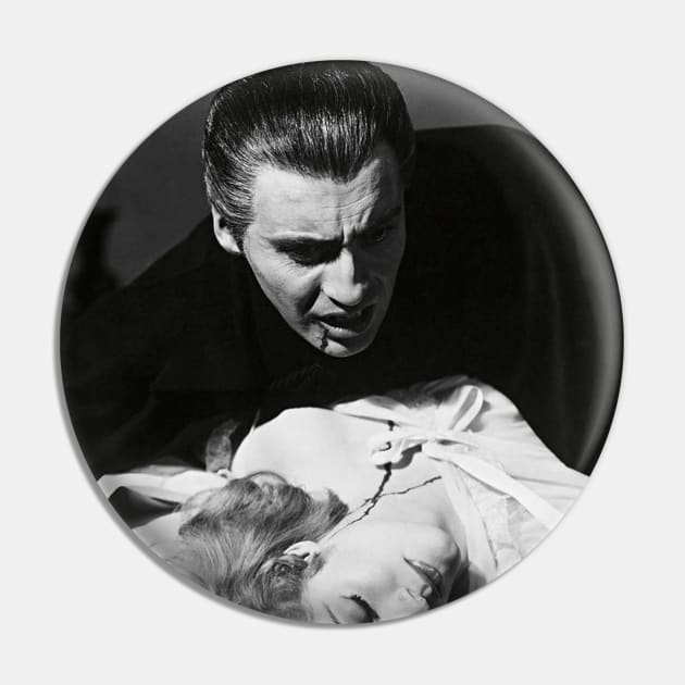 Love Sucks - Christopher Lee Dracula Pin by Asanisimasa