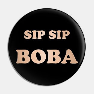 Sip Sip Boba in Rose Gold - Black Pin