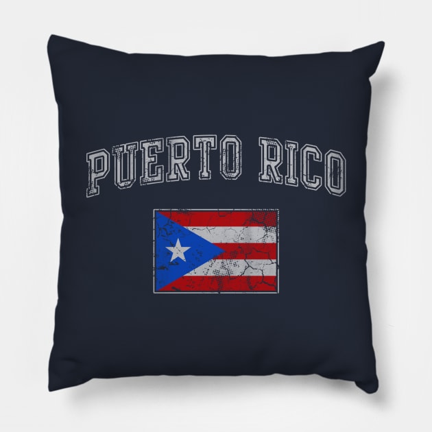 Vintage Puerto Rico Flag Puerto Rican Pillow by E