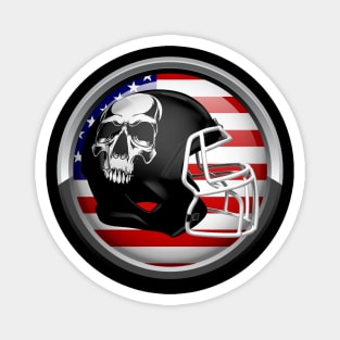 American Football Skull Magnet