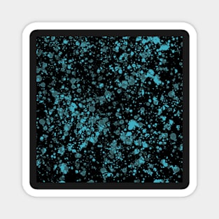 Blue splashes on black Magnet