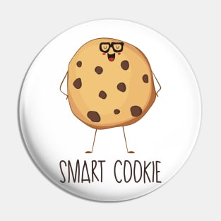 Smart Cookie Funny- Clever Cookie In Glasses Pin