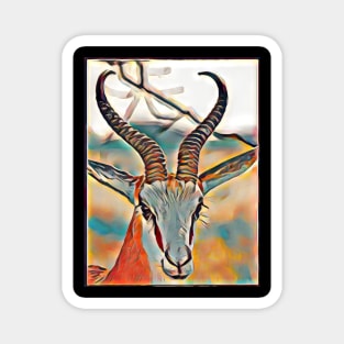 Abstract Springbok Art Magnet