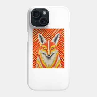 Spectrum Fox: Radiant Op Art Red Fox Phone Case