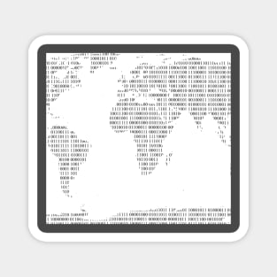 World map in Binary code Magnet