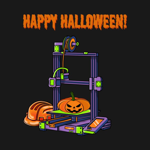 3D Printer #4 Halloween Edition by Merch By Engineer