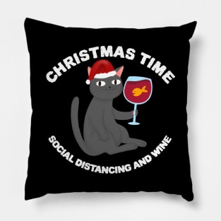 Christmas Time Social Distancing And Wine Pillow