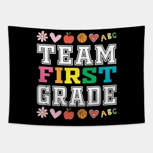 Team First Grade Shirt Teacher Student Back To School Tapestry