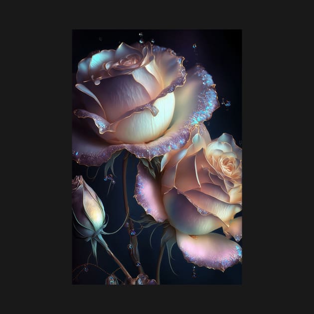 Iridescent pastel roses 6 by redwitchart