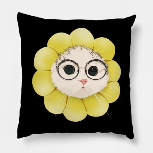 Sun Cat Flower Glasses Pillow