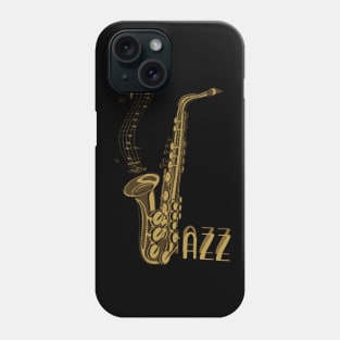 Jazz Music Gift Jazz Lover Saxophone Musician Band Phone Case