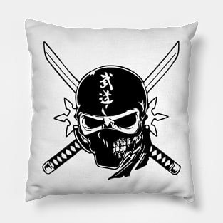 Stealth and Steel - Ninja Skull Pillow