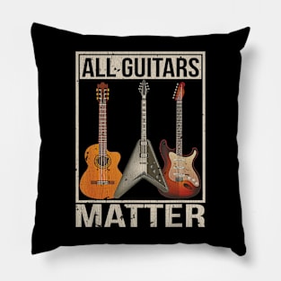 Vintage Funny Guitar Shirts For Men All Guitars Matter Pillow