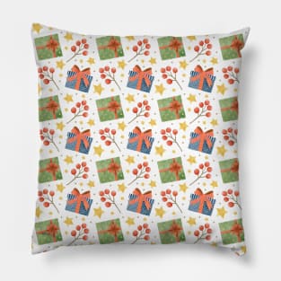 Cute Christmas Present Pattern Pillow