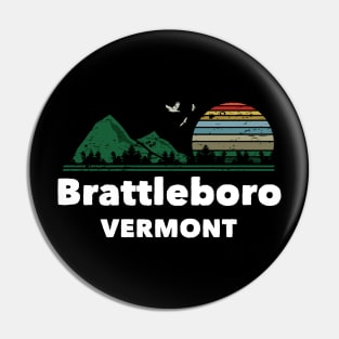 Mountain Sunset Flying Birds Outdoor Brattleboro Vermont Pin