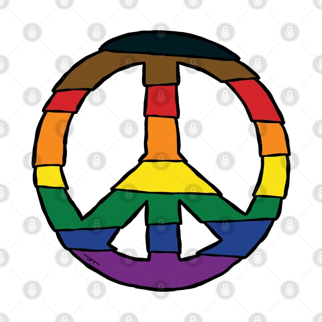 peace (lgbtqia+) by bald artist designs