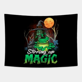 SCARY WICKED WITCH IS STIRRING UP MAGIC Tapestry