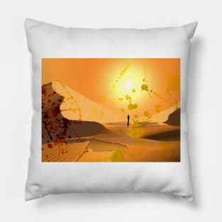 Alone in the Desert Pillow