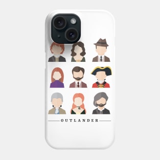 Outlander Characters Icons Illustration Phone Case