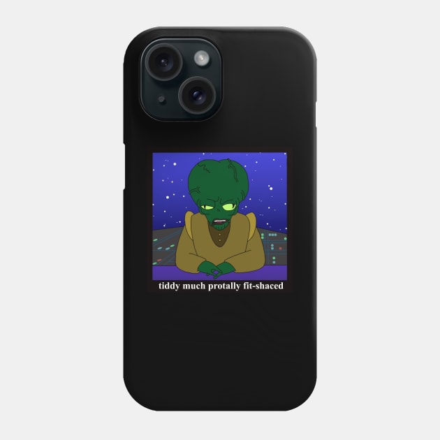 Drunken Alien News Anchor Phone Case by CassiTees