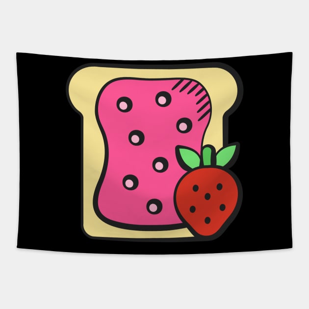 Strawberry Jam Bread Tapestry by Teravitha