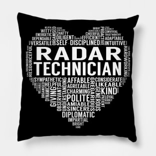 Radar Technician Heart Pillow