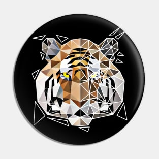 Geometric tiger Pin