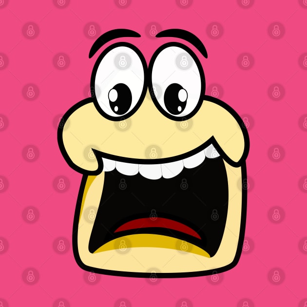 Scared Funny Face Cartoon Emoji by AllFunnyFaces