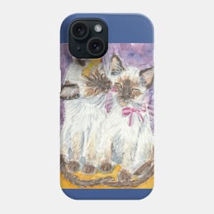 siamese kittens Phone Case